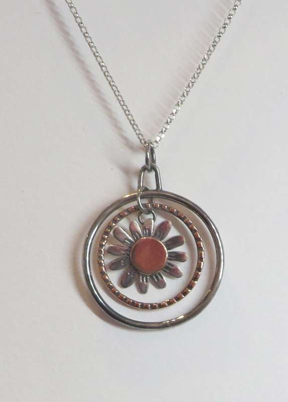 Daisy and Hoops Pendant